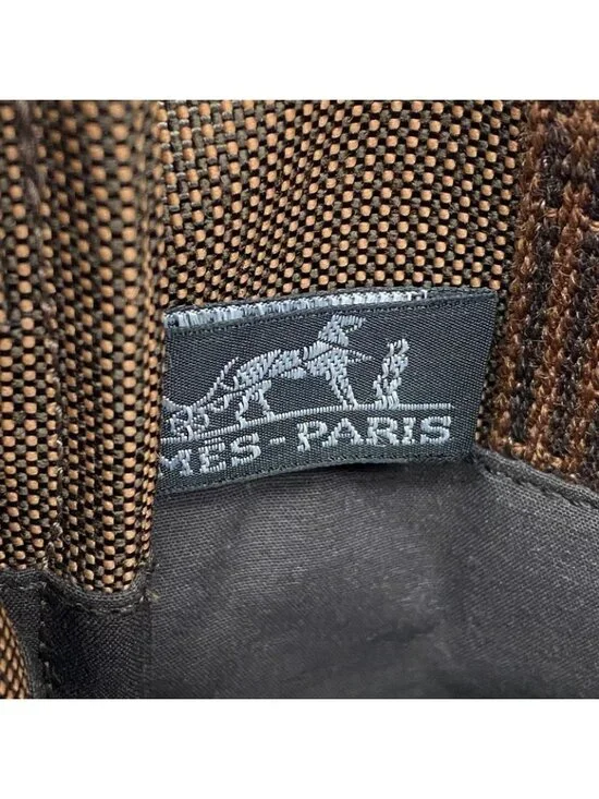 Hermes Shoulder Bag Her Line Pochette Canvas Brown - Picture 5 of 8